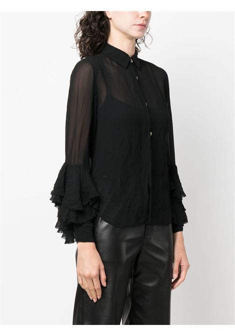 Black long-sleeved top - women COMME DES GARCONS COMME DES GARCONS | RKB0031